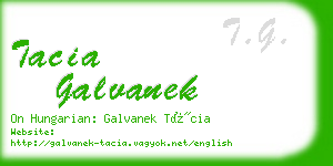 tacia galvanek business card